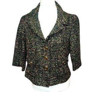 Loft Tweed Button Blazer